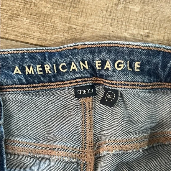 American Eagle Outfitters Dark Blue Jean Shorts - Picture 2 of 8